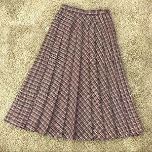 EUC Vintage Panther Plaid Pleated Skirt, Size 5/6